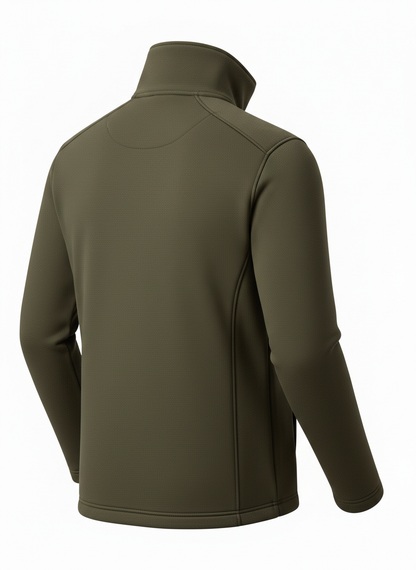 Dark Green Bonded Thermal Cardigan