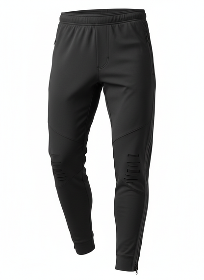 Black Articulated Four-Way Stretch Joggers Pants