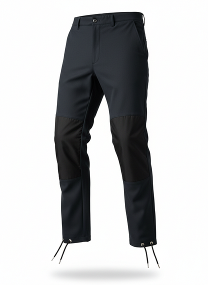 Black Shielded Nylon Overlay Pants
