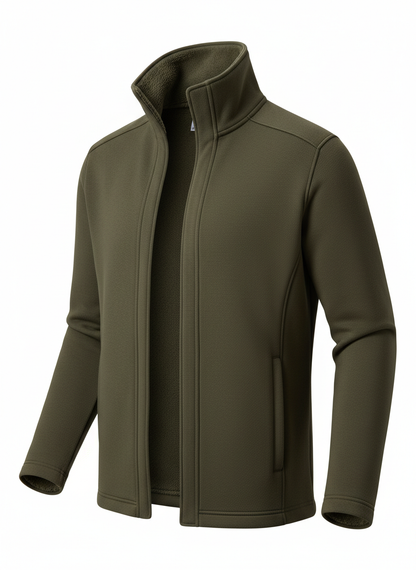 Dark Green Bonded Thermal Cardigan