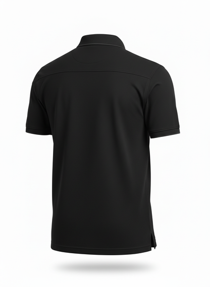 Black Rigid Pique Performance Polo
