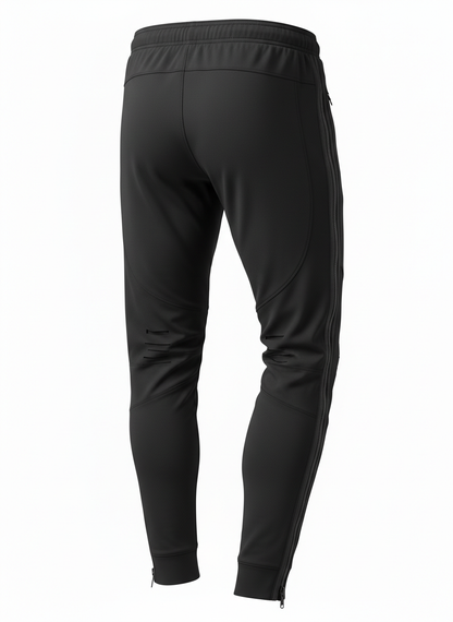 Black Articulated Four-Way Stretch Joggers Pants